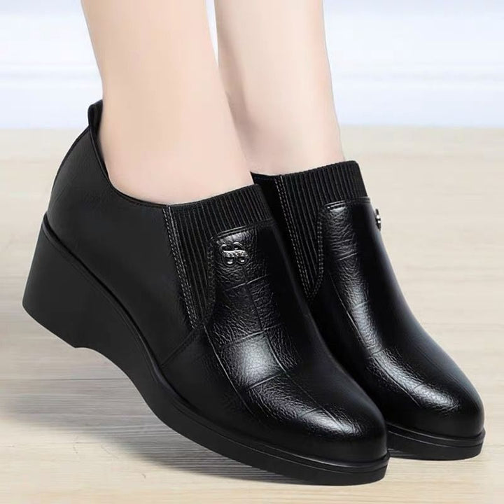 Elvira | Scarpe Eleganti in Pelle con Zeppa