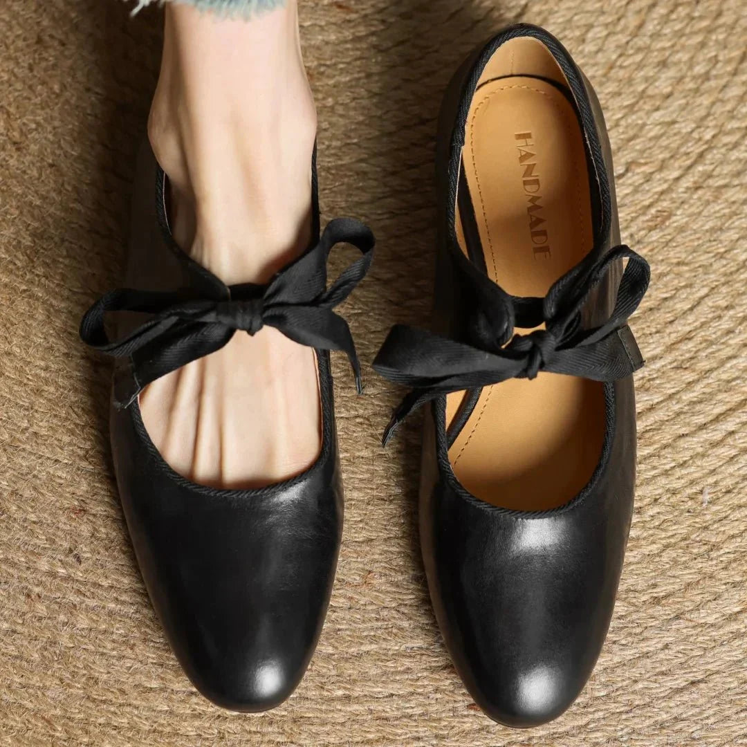 Bellaria | Ballerine Eleganti in Vera Pelle Italiana con Fiocco