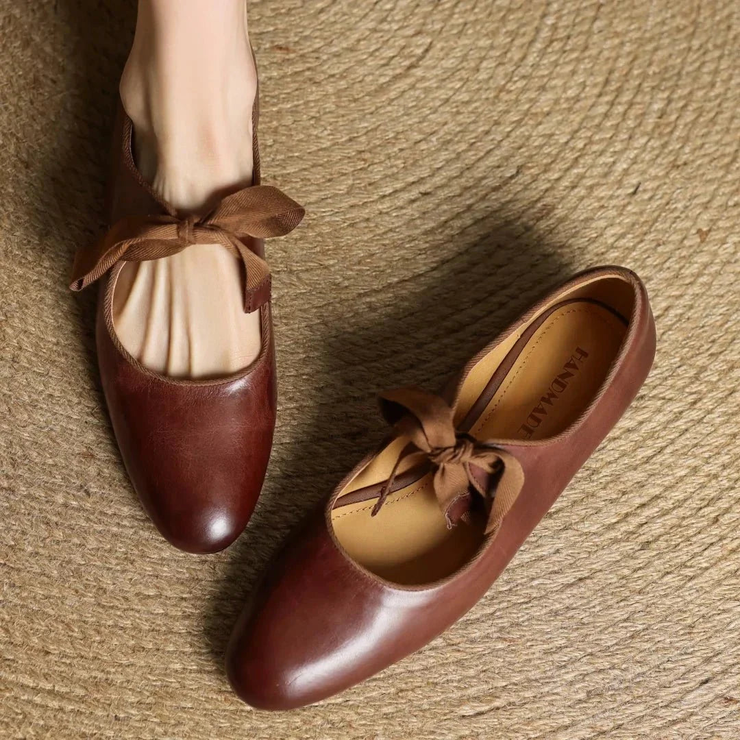 Bellaria | Ballerine Eleganti in Vera Pelle Italiana con Fiocco