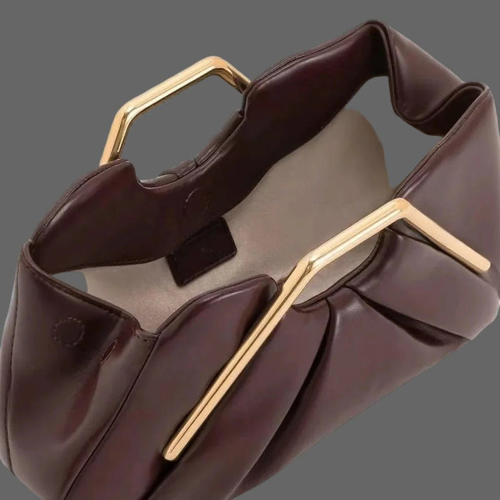 Aideen | Borsa Elegante con Manico Dorato