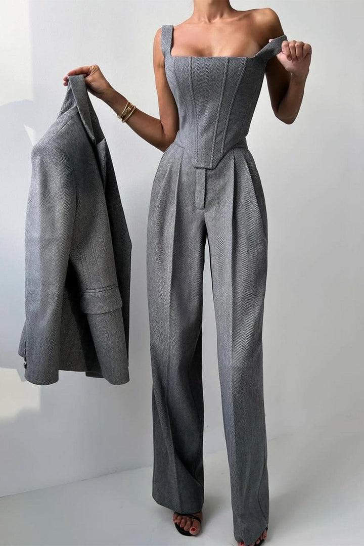 Dolce – Completo a Tre Pezzi con Blazer Doppiopetto
