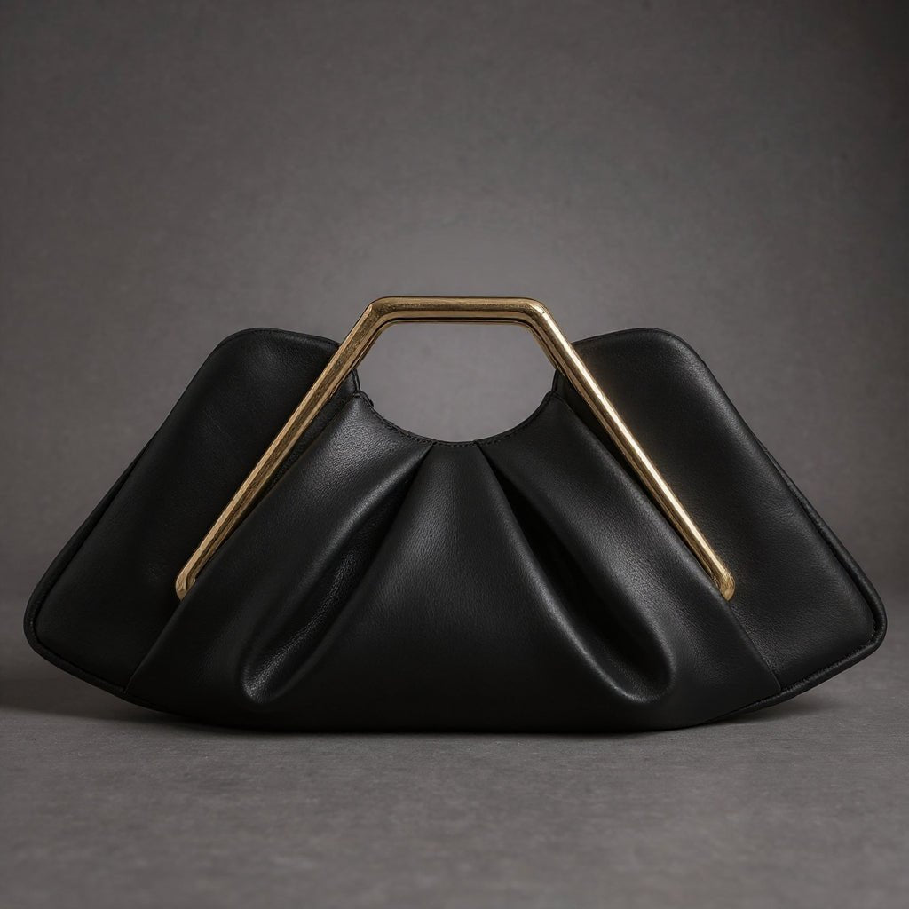 Aideen | Borsa Elegante con Manico Dorato